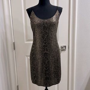 NWT Alice & Olivia Metallic Snake Print Dress